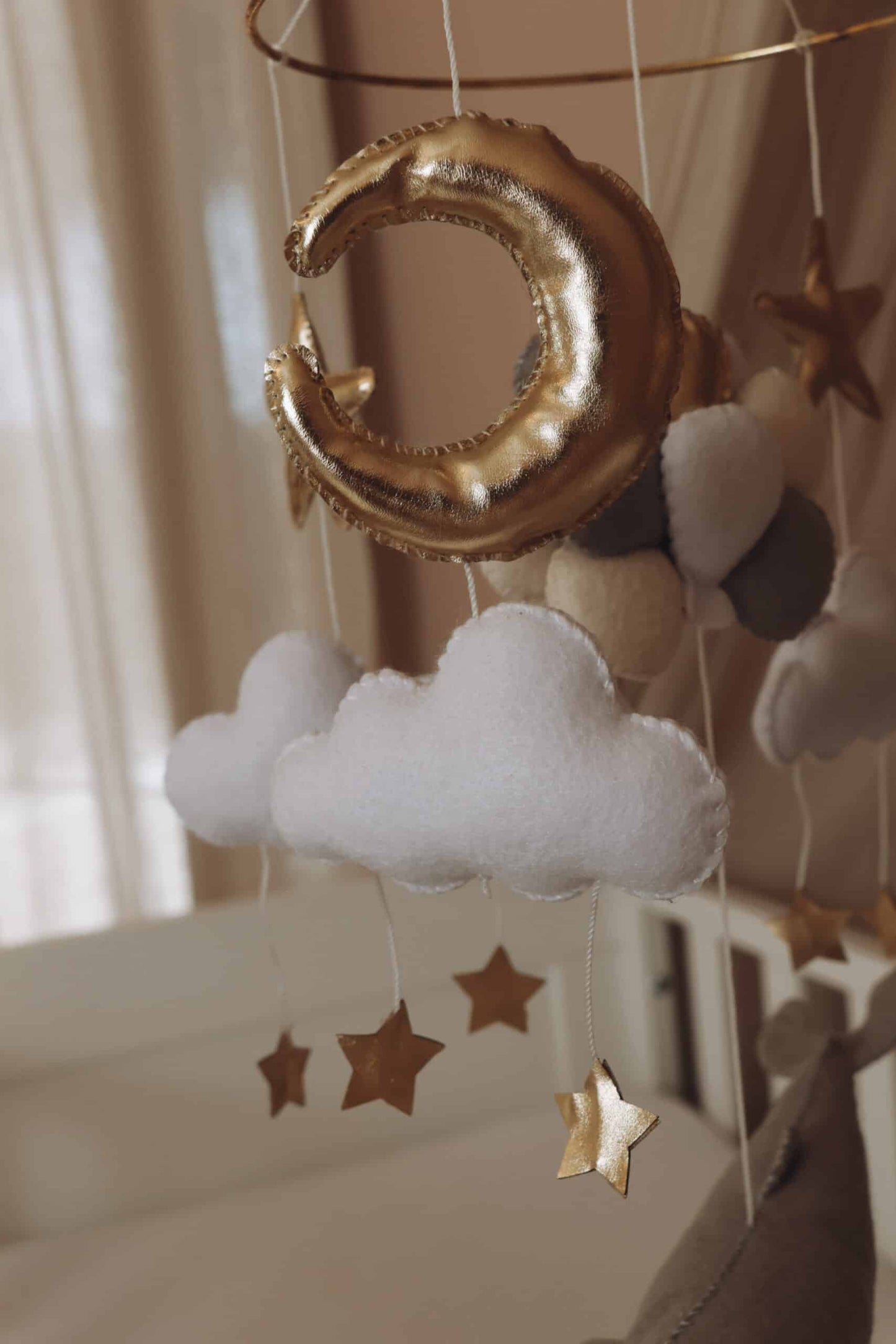 Handmade Whale & Balloons baby mobile-8