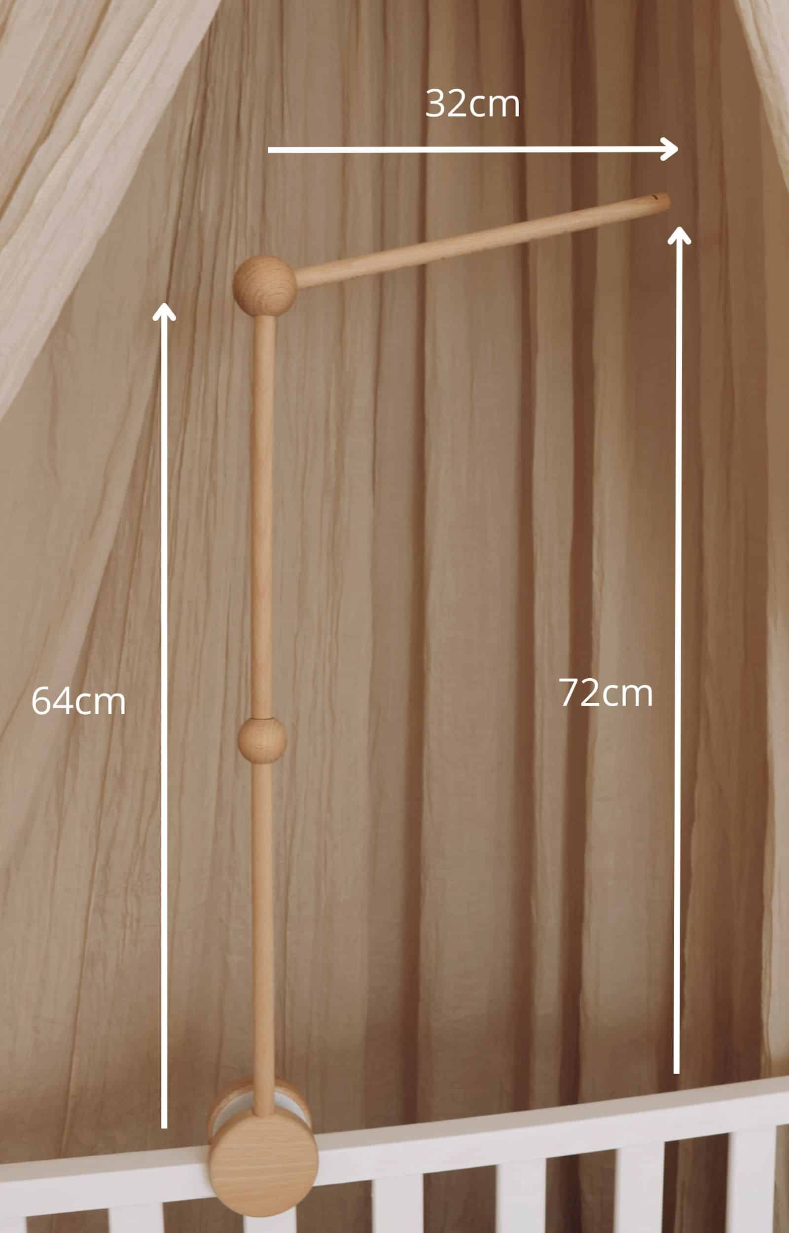 Wooden baby mobile arm fixed-1