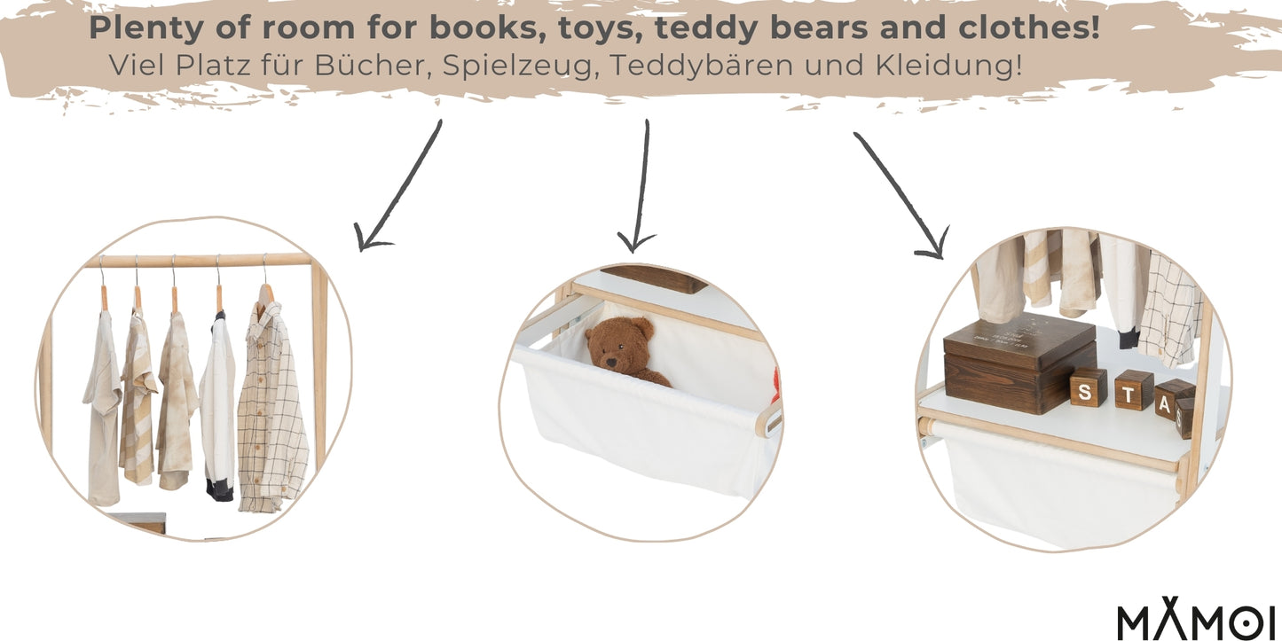 MAMOI® appendiabiti per la cameretta dei bambini | appendiabiti per bambini appendiabiti per bambini bambino | appendiabiti per bambini | guardaroba per bambini-2
